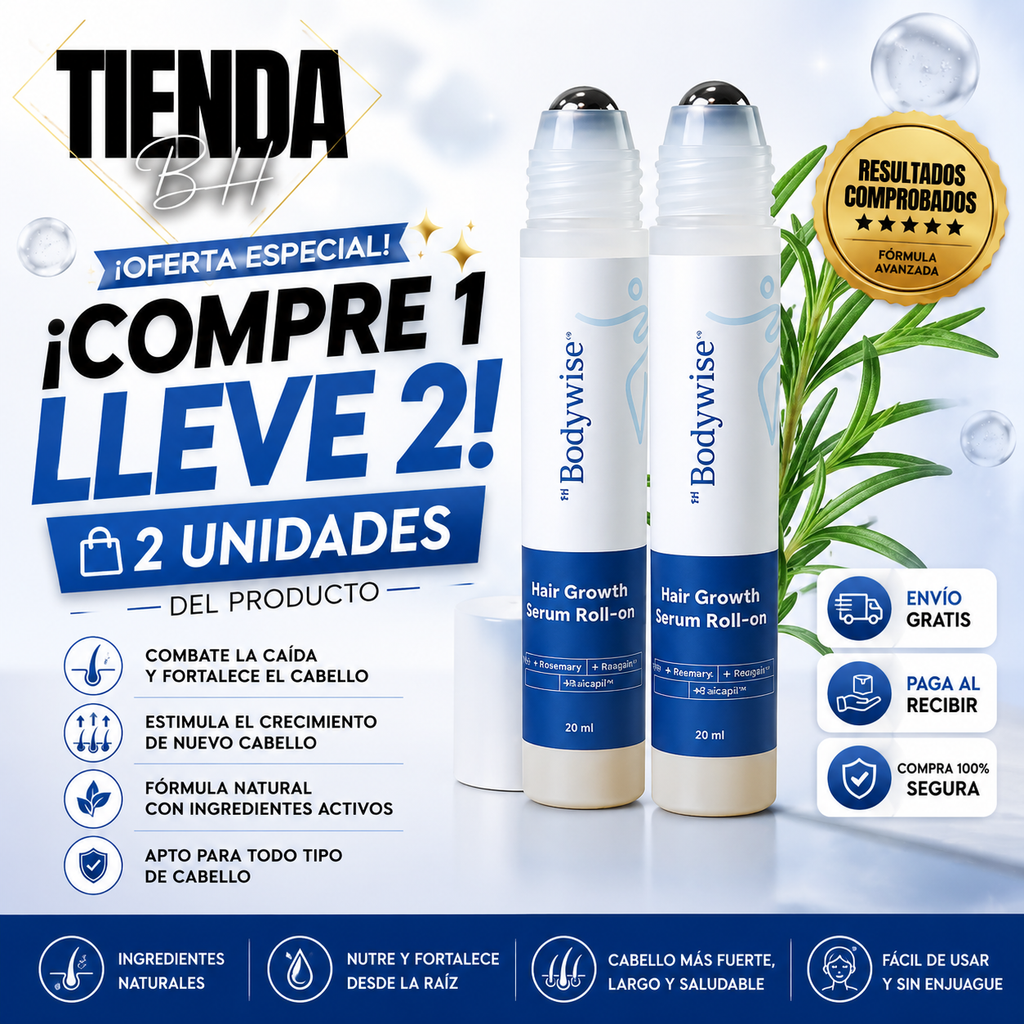 🔥🌱2x BodyWise Hair Growth ✨ Anticaída y Crecimiento Intensivo 💆‍♀️🚚 ¡PROMOCIÓN ESPECIAL!💰