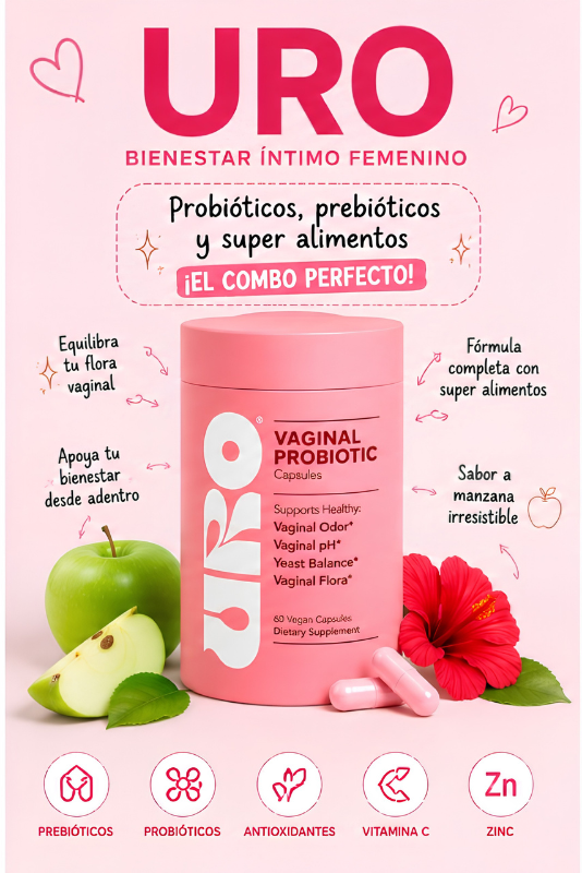 🌸 URO Vaginal Probiotic 💖 Equilibrio Íntimo, Frescura y Confianza Todos los Días 🍏✨