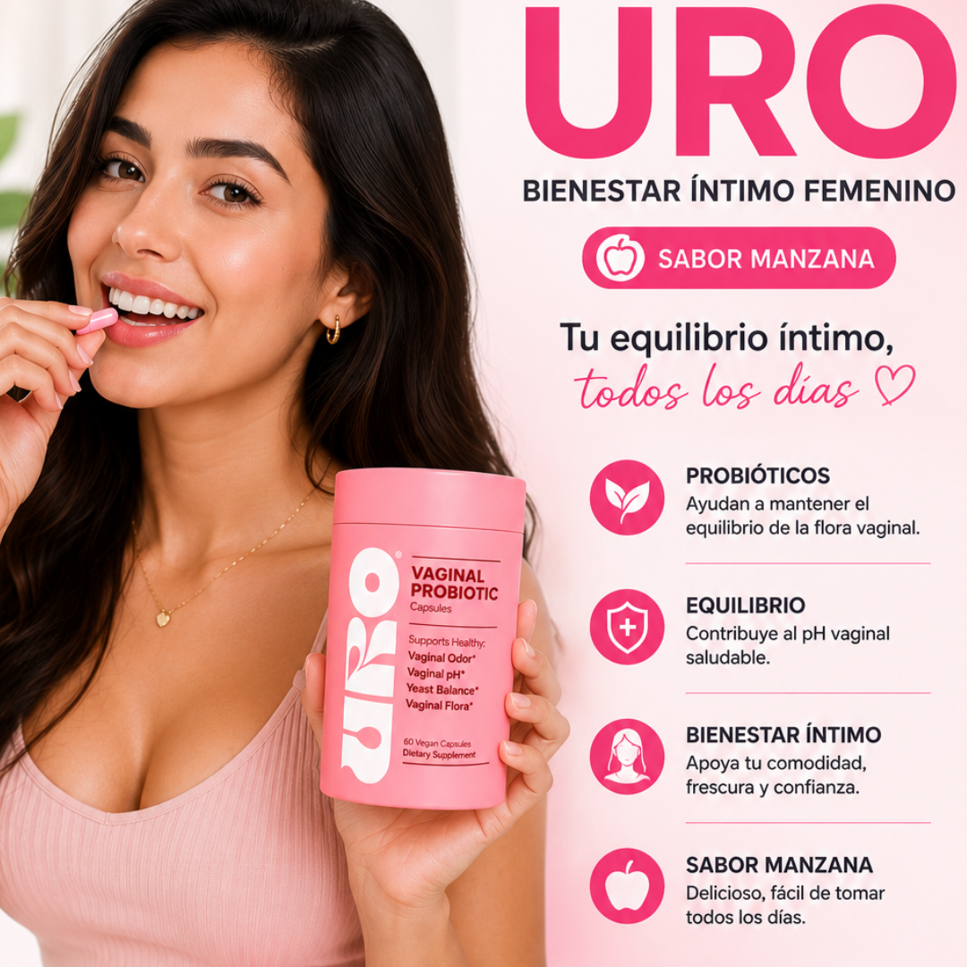 🌸 URO Vaginal Probiotic 💖 Equilibrio Íntimo, Frescura y Confianza Todos los Días 🍏✨